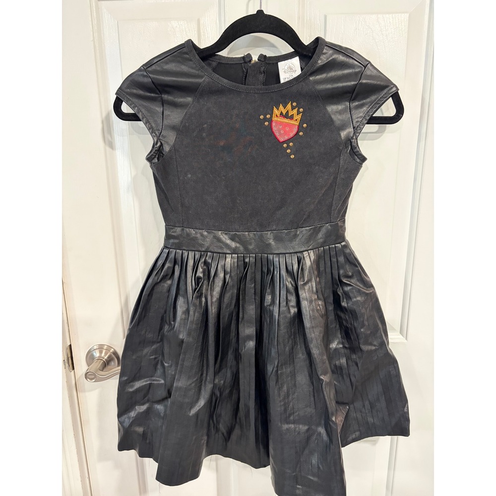 Disney Store Size 7-8 Evie Descendants Faux Leather Dress Costume Halloween